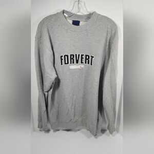 VINTAGE Forvert Triple Zero Men's Crewneck Sweatshirt Size Large Gray